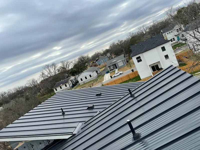 Standing seam metal roof panels with vents for Skylight Repair in Cloverleaf